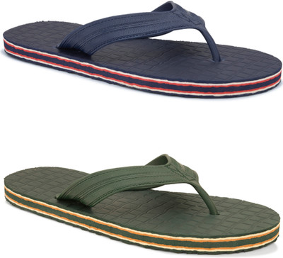 Unity Walk Men 2 Pair Comfortable|Ultra-Light|Stylish and Trendy|Slides for Men Flip Flops(Blue , 6)