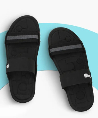 AUCKLAND Men Slides(Black, Grey , 10)