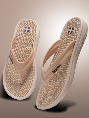 action Women Women APTW-17 Flip Flops(Beige , 5)