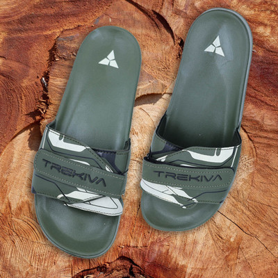 TREKIVA Men Slides(Olive , 7)