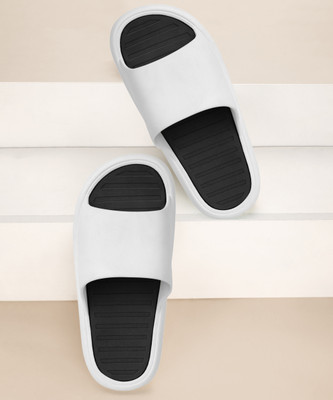 STYLE HEIGHT Men Slides(White , 6)