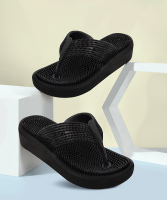 Ammar Collection Men Slippers(Black , 9)