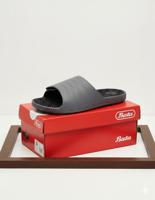 Bata Men Slides(Grey , 10)