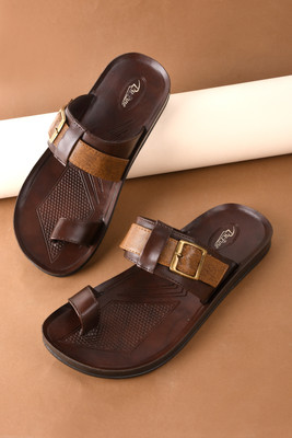Pu-Pine Men Sandals(Brown , 6)