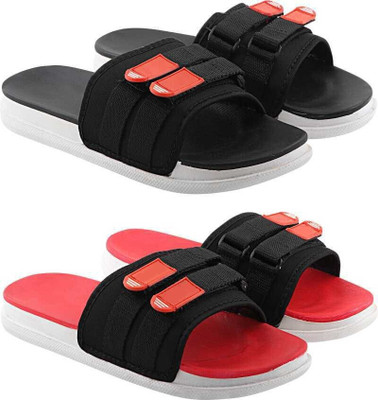 FOOTSTAIR Men Set of 2 Men's Casual/loafer/mocassion/sneaker/walking shoes Slides(Multicolor , 6)