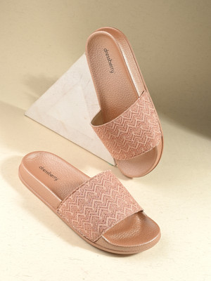 Dressberry Women Slides(Gold , 4)