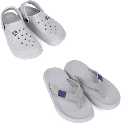 Rome Hunters Men Flip Flops(Grey, Grey , 7)