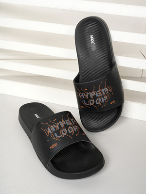 HRX by Hrithik Roshan Men Slides(Black , 5)