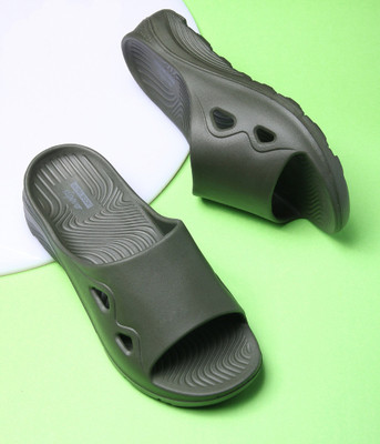 slipover Men Slides(Olive , 7)