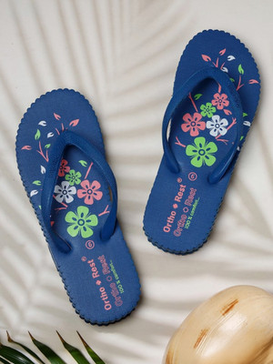 Ortho + Rest Women Women Orthopedic Doctor Soft Slipper | Pregnancy Non-Slip | Diabetic | Daily Use Slippers(Blue , 9)