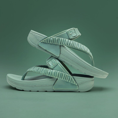 asian Women Flip Flops(Green , 6)