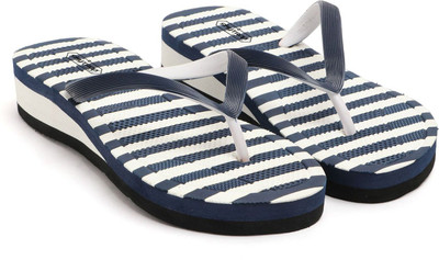Skytrap Women Flip Flops(Navy , 4)