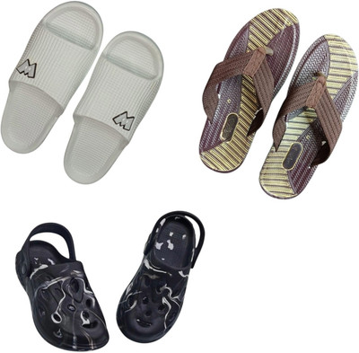 BLIBBERS Men Slippers(Grey, Brown, Black , 6)