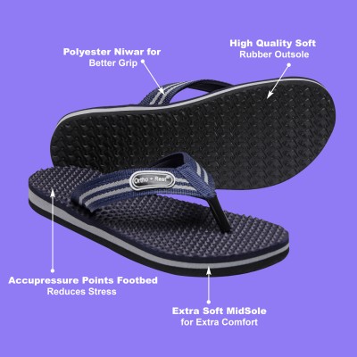 Ortho + Rest Men Ortho + Rest Extra Soft Ortho Slippers For Men, Doctor Orthopedic Gents Chappal Footwear For Home Daily Use Flip Flops(Blue 6)