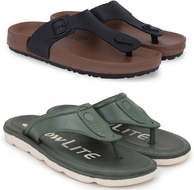 Kapani Fashion Men Slippers(Brown, Green , 6)