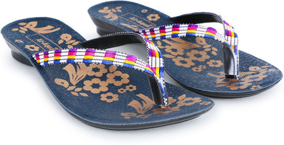 airaqua Women Slippers(Blue , 5)