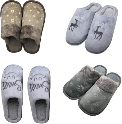 Mahi Enterprises Men Flip Flops(Beige, Grey, Grey, Grey , 9)