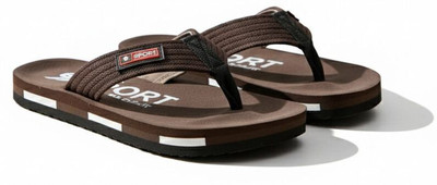 LOX Men Slippers(Brown , 7)