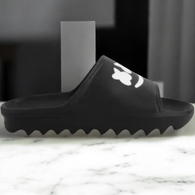 kiwd sports Men Slides(Black , 9)