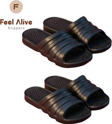 Feel alive Men Slides(Multicolor , 9)