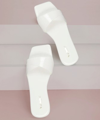 RGK'S Women Slides(White, White , 7)