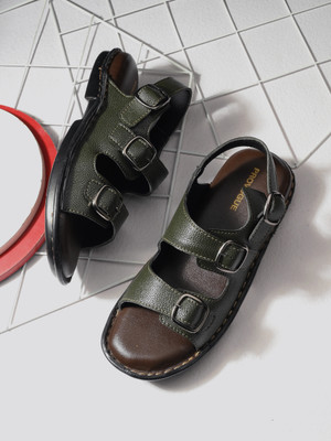 PROVOGUE PR20047 Lightweight Comfort Extra Soft Summer Trendy Premium Stylish Men Sandals(Olive , 6)