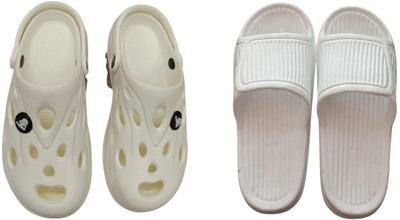 BLIBBERS Men Slides(White, White , 9)