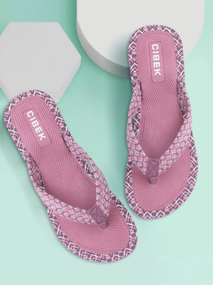CIBEK Women Flip Flops(Pink , 6)