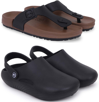 Pampy Angel Men Slippers(Brown, Black , 6)