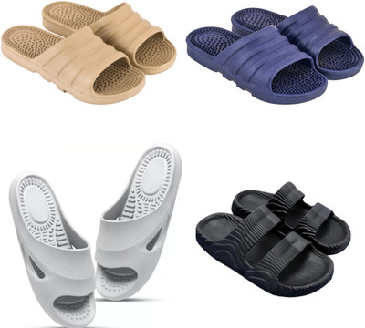 Feel alive Men Slippers(Multicolor , 8)