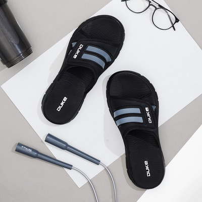 DUKE Men Slides(Black , 10)