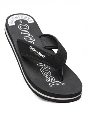 Ortho + Rest Women Extra Soft Slippers, Orthopedic Doctor Footwear For Home Daily Use Flip Flops(Black , 9)