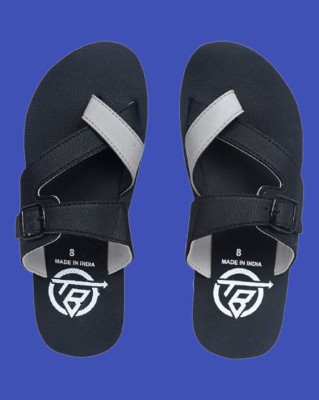 THE BABA Men Flip Flops(Blue , 9)