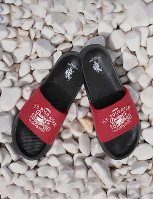 U.S. POLO ASSN. Men Slides(Red , 6)