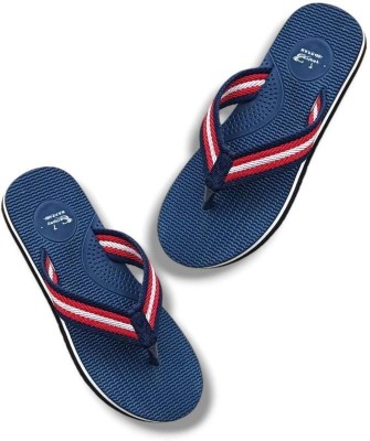 PRIKSH FOOTWEAR Men Flip Flops(Blue, Red , 10)