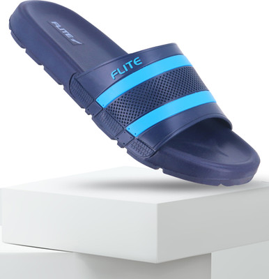 FLITE Men Slides(Navy, Blue , 8)