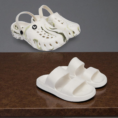 Acorn Men Slides(White, Off White , 7)