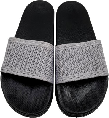 Pampy Angel Men Slides(Grey, Black , 10)