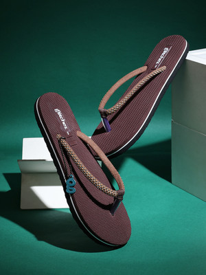 Glitchez Women Flip Flops(Brown , 7)
