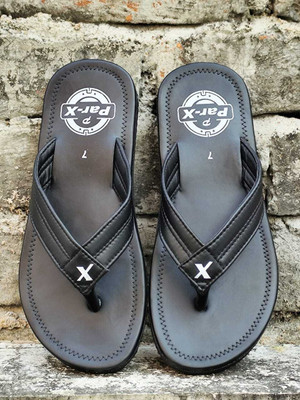 parx enterprises Men Flip Flops(Black , 9)