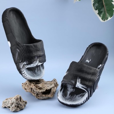 GreenTech Men Slides(Black , 11)