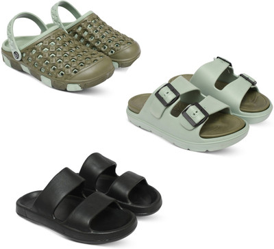Acorn Men Slides(Olive, Olive, Black , 10)