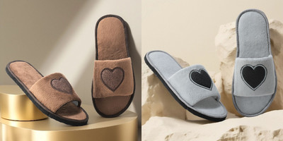 Y key Women Flip Flops(Grey, Brown , 7)