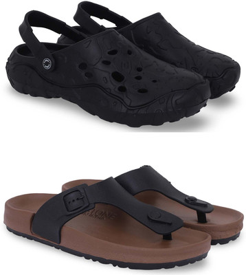 Pampy Angel Men Slippers(Black, Brown , 7)