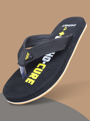 DASHNY Men Ortho-Cure Orthopedic Soft Cushioned Slippers for Men (Sizes 6-12) Slippers(Black , 7)