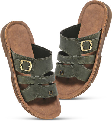 Doctor Health Super Soft Men NewlyLaunch Stylish|Lightweight|Comfortable|Breathable|All SeasonsWear Flip Flops(Olive, Tan , 7)