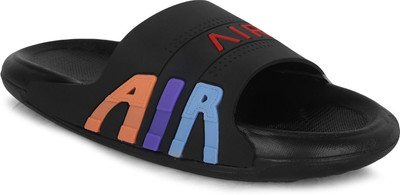 Shoe Island Men Slides(Black , 7)