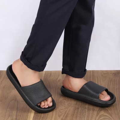 SHOEFLY Men Slides(Black , 7)