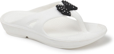 KILLER Women Flip Flops(White , 5)