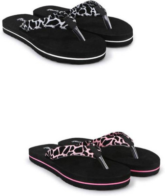Ciovo Women Slippers(Black , 6)